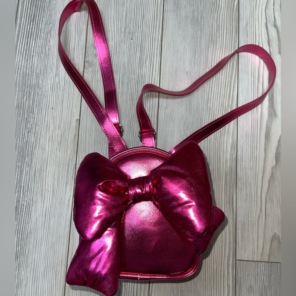 Pink bow mini backpack - Picture 2 of 5